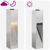 Solar LED Path Light 2 Pcs Silver Stainless Steel