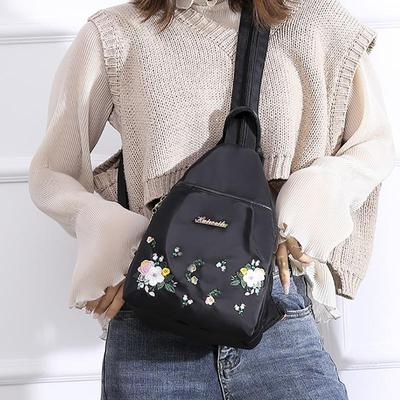 Fashion Oxford Backpack Multifunction Crossbody Bag Large Capacity Embroidery Chest Bag Waterproof Travel Bag Pack