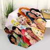 Disney Princesses, Friendship Themed Automatic Opening and Closing Umbrella, Brightly Colored 8-rib Portable Umbrella, Suitable for Men and Women, A P