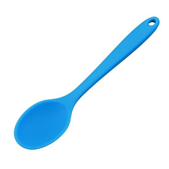 Rice Spoon High Temperature Resistance Solid Color Soft Silicone Non-stick Food Grade Eating Tool Stable Smooth Edge Soup Spoon Kitchen Tool
