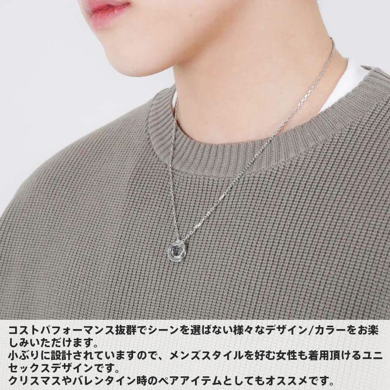 Lionheart Tri Necklace with Mane and Double Rings, Surgical Stainless Steel and Silver, Pre-Wrapped, Includes Custom-Made Pouch, Men's Brand