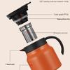 316 Stainless Steel Insulated Kettle with Tea Infuser - Small Capacity, Ideal for Home or Office Use