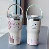 900ML Ice Cup Car 304 Stainless Steel Coffee Cup Heat Insulated Keep Warm Cold Vacuum Flask Beer Water Mug Tumbler with Handle