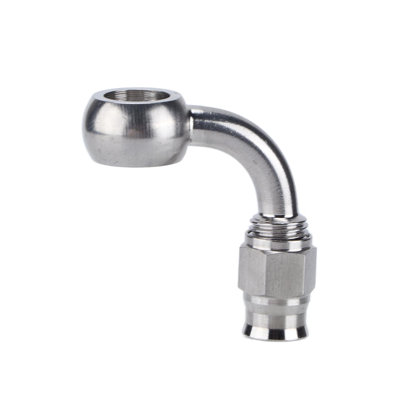 

AN‑3 Banjo Eye Brake Hose Fitting Stainless Steel 90 degrees Adapter Automobile Accessories