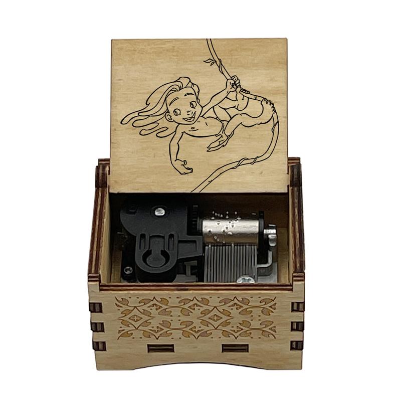 You'll Be In My Heart Wooden Music Box Mechanical Movement Special Cute Wooden Friends Family Christmas Gift