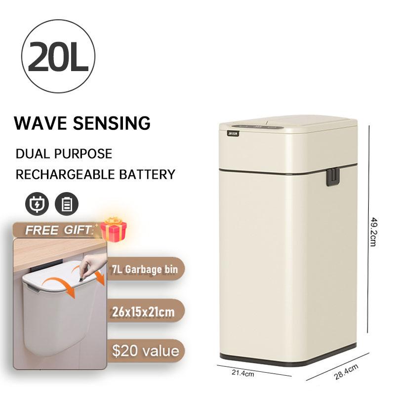 Smart Mülleimer Edelstahl Automatische Sensor Küche Mülltonne Große Kapazität Lebensmittel Abfall Körbe Badezimmer Papierkorb