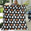 Halloween Bat Pumpkin Lantern Print Flannel Blanket Soft Warm Lightweight Cozy Fluffy Throw Blanket for Boys Girls Festival Gift