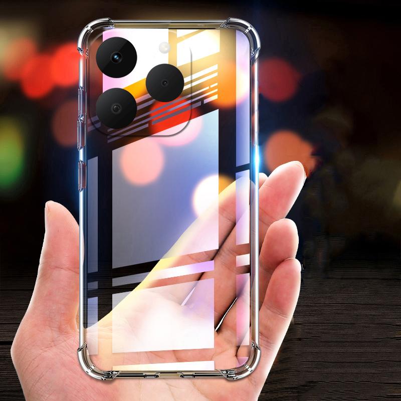 For Realme 15T Case Air Protection Silicone Clear Transparent Shockproof Housing for Realme 15T Phone Casing