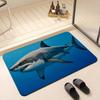 ANIME G-Great White Shark Floor Mat Absorbent Floor Mat Non-Slip Entrance Rug for Bathrooms Restrooms and Toilets