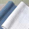 Inyahome Luxury Bath Mat Towels Cotton Absorbent Hotel Spa Shower Floor Towels Carpets Set for Bathroom Rug Pad 20 X 32 Inches