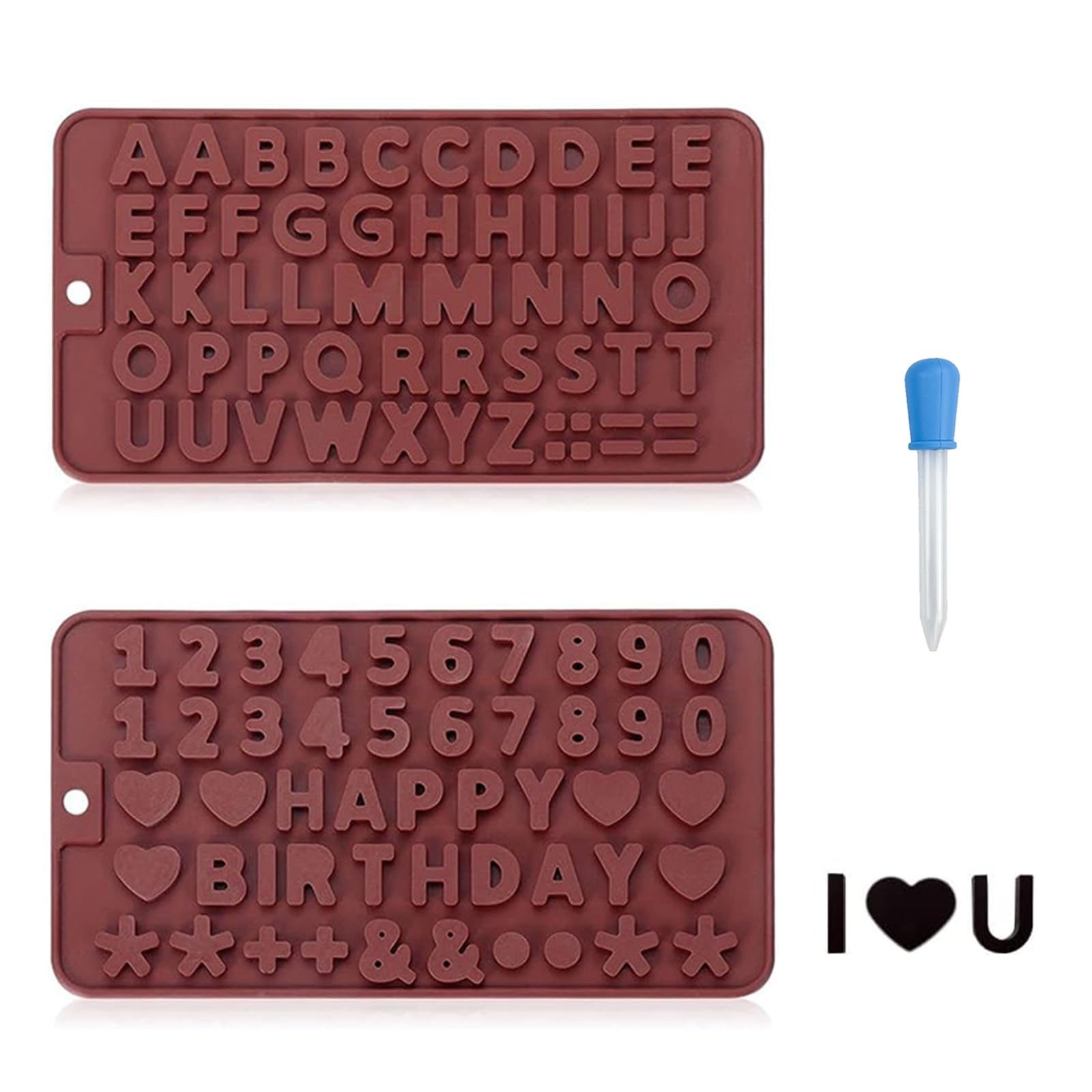 

DEVENTORZ English Silicone Alphabet Silicone Chocolate Candy Mold with 1 Cookie Alphabet Small Chocolate Cake Baking Kitchen Craft Resin Mold, Mold,