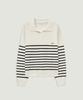 LMOOD WOMEN Cityal Cotton Stripe Rugby Knit (2 Colors)