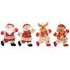 Christmas Hanging Ornaments Cute Fabric Dolls Santa Snowman Reindeer Bear Decorations for Christmas Tree Holiday Party Gift