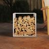 VidaXL Portant de bois chauffage blanc 40x40x40 cm 864244