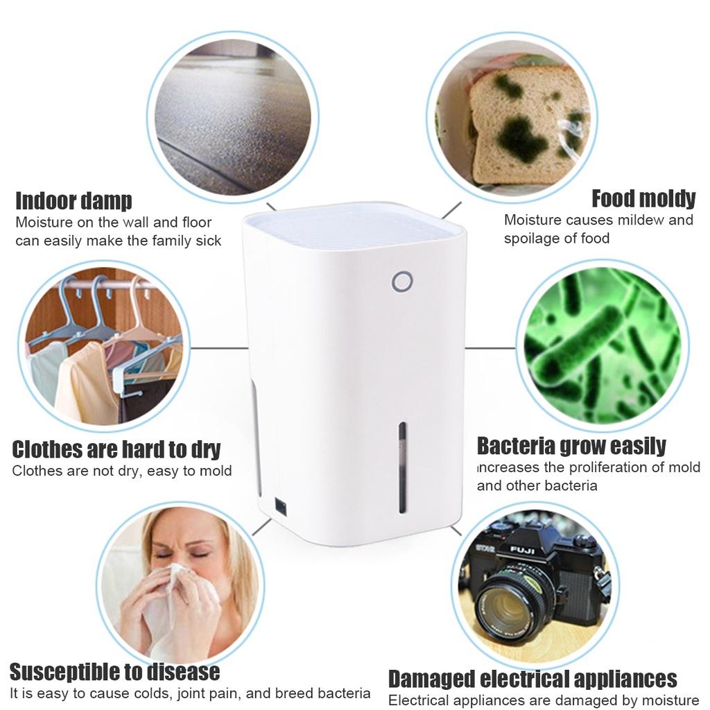 850ML Smart Moisture Absorber Household Dehumidifier Basement Moisture Absorber Mute Power saving Mini Dehumidifier