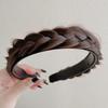 Women Headband Fishbone Braid Wig with Tooth Head Non-slip Headband Headdress Hairpin Headband Hair Ornaments for Women Girls