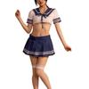 NEW Sexy Tops and Mini Skirt Sets School Girls Cosplay Costume, Japanese Girl Student College Uniform Short Sleeve Top with Skirt Sets