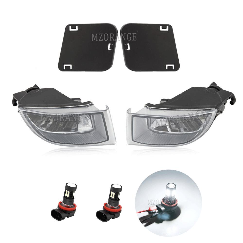 For Toyota Land Cruiser Prado 120 2002-2007 2008 2009 Fog Lights Led Headlight Clear Lens Fog Lamp Cover Grill Bezel Accessories