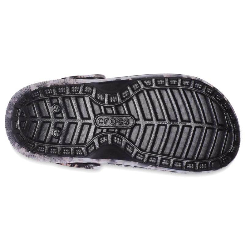 Crocs Classic Lined Bleach Dye Clogs Unisex 'Black White Beige'