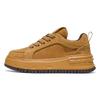 Herrenschuhe Herbst Weizenfarbe Retro Erhöhung Flip Lederschuhe Teenager Studenten vielseitige Sportliche Freizeit Board Schuhe