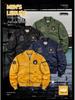 Herr Plus Size Rund Hals Flygjacka - Casual Utomhussporter Baseball Arbetskläder