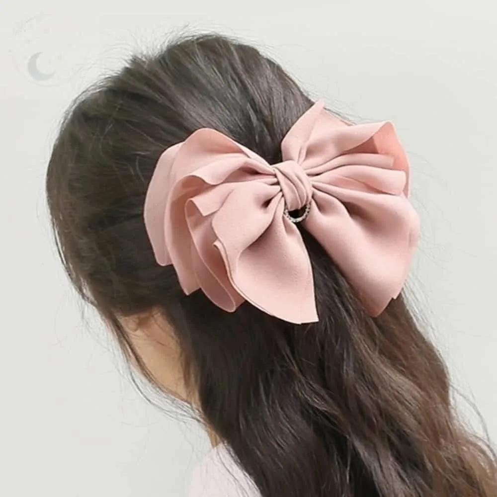 LUNAMAY Lovely Look Half-Up Hair Clip Cubic Pink Automatic Hair Clip