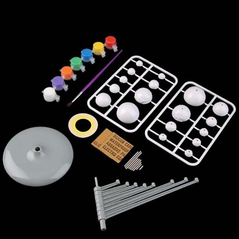 Child Science And Technology Learning Solar System Planet Teaching Assembly Coloring Educational Toy DIY Solar System Model