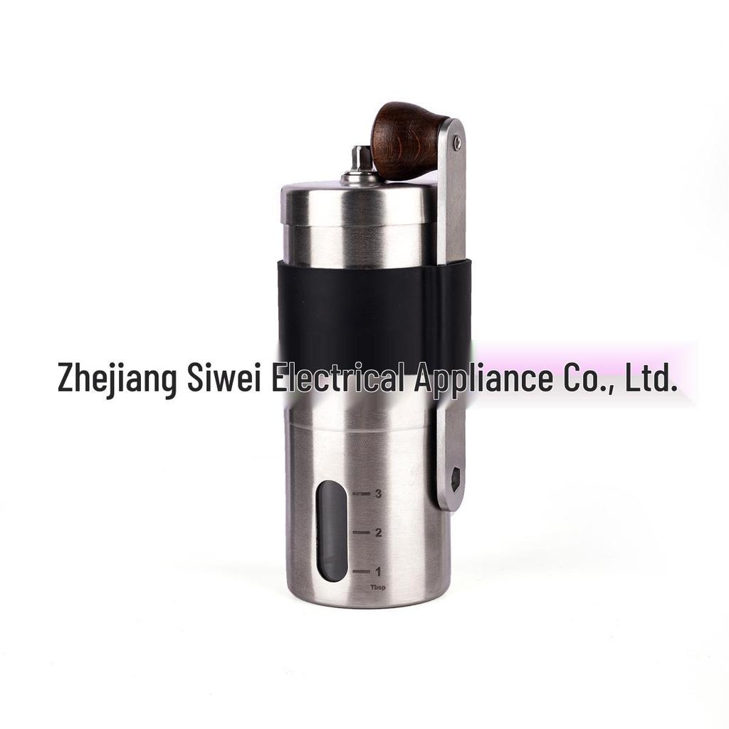 Compact Hand-Crank Coffee Grinder - Portable Manual Ceramic Burr for Home Use