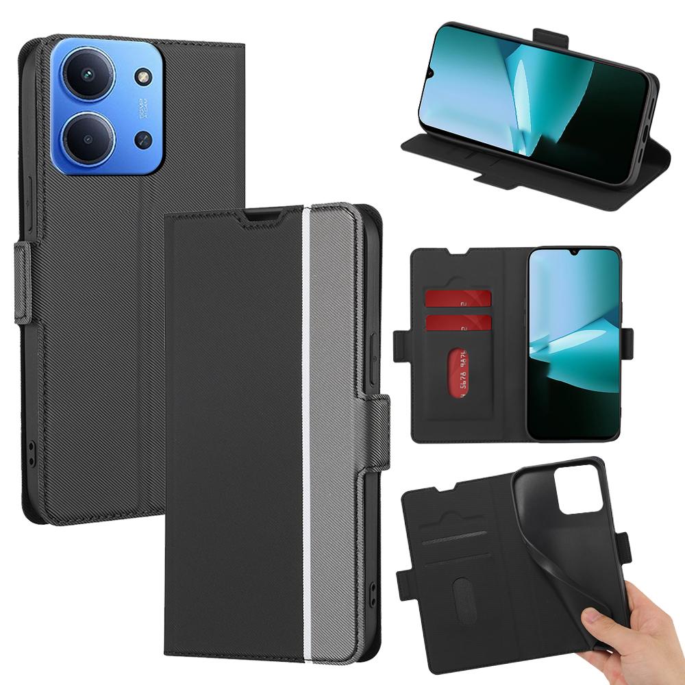 For Xiaomi Redmi 15C 4G (EU) (173mm) Case Card Holder Twill Texture Leather Phone Cover