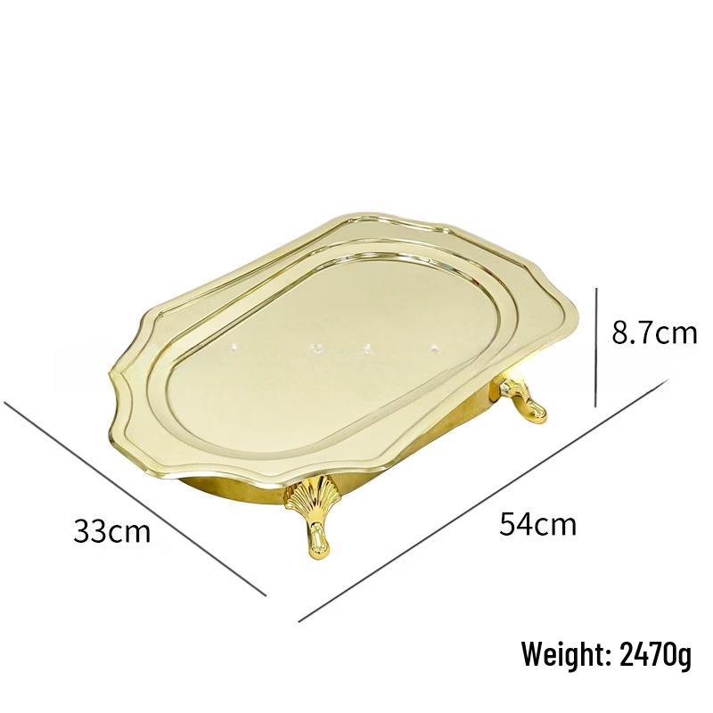 Handun Stainless Steel Commercial Serving Plate with Legs