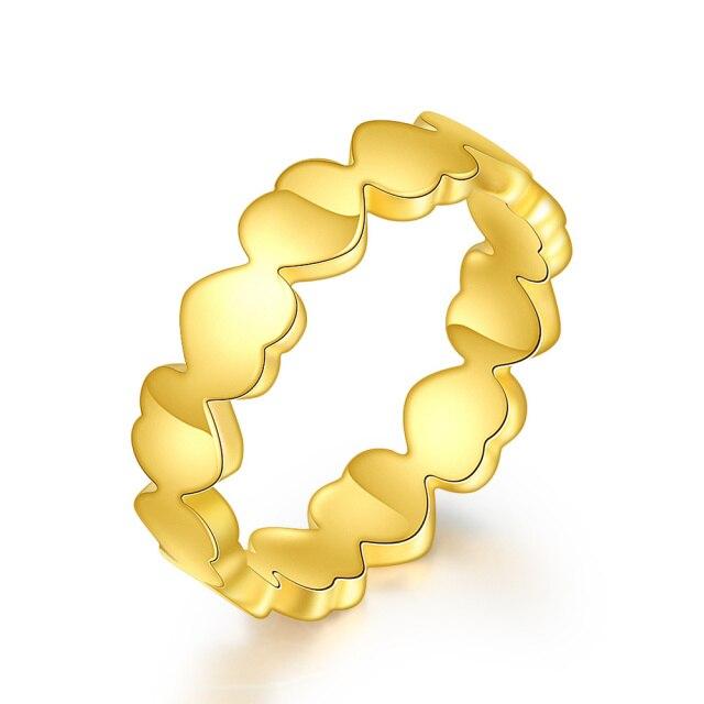 New Fashion Minimalist Geometric Rings for Women Party Jewelry Heart Cocktail Ring Stainless Steel Anillos Mujer