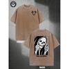 Men'S Summer Trend T-shirt Short Sleeve Leisure Washed Cotton Printing, Trendy And Fashionable Street Style, Suitable For Travel And Sports Wear