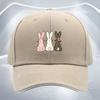 Cute Bunny Print Baseball Cap Polyester Adjustable Casual Hat For Adult Unisex Outdoor Sports