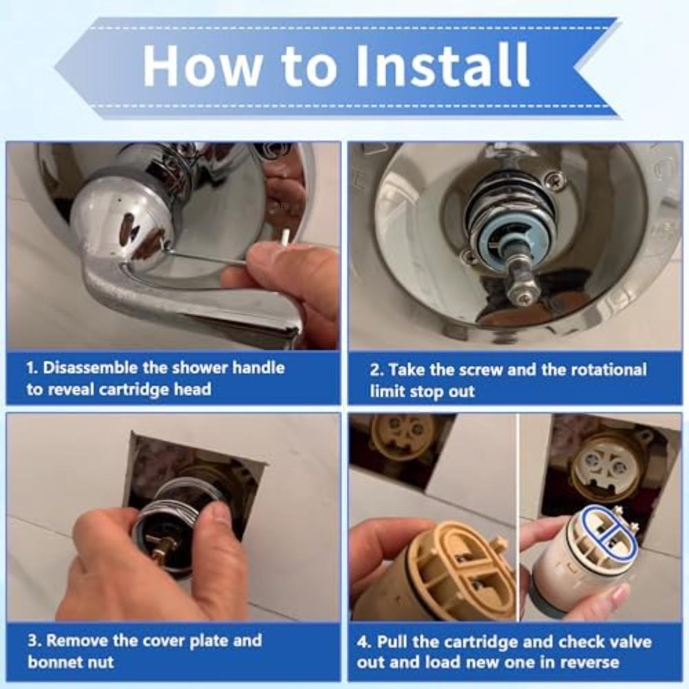 1/2pcs Shower Cartridge Single Function Pressure Balance Shower Cartridge Replacement For RP70538/RP73625 Faucets Accessories