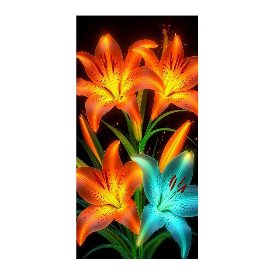 Diamond Mosaic Fresh Flower Large Size Diy Diamond Painting Colorful Lily Full Drill Jewelry Cross Stitch Kits Wall Decor