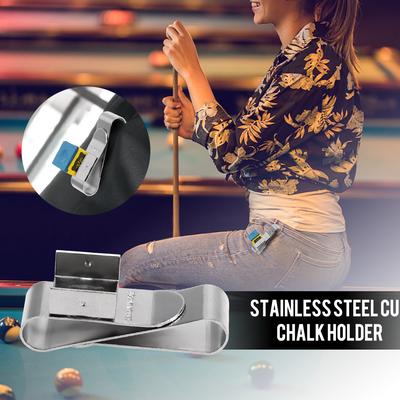 Nerezové tágo kriedový klip Snooker Biliard Držiak kriedy Bazénové tágo Magnetický držiak kriedy s