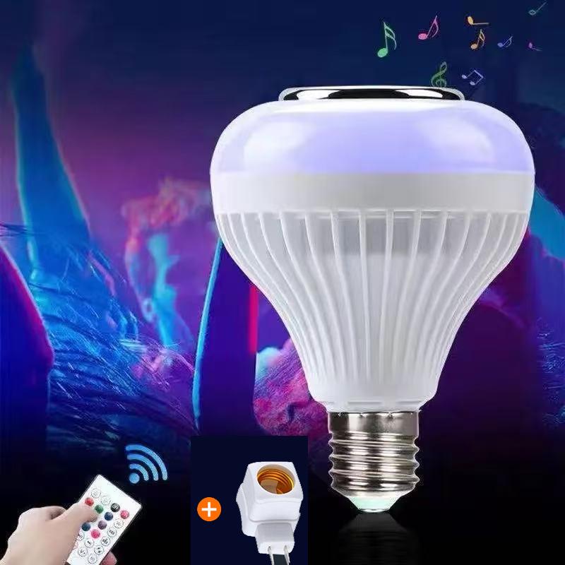 Bluetooth LED Music Bulb: 7-Color Changing Speaker Light with Remote Control for Stage and Ambiance