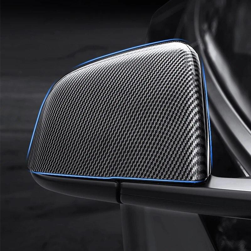 Kryt zpětného zrcátka do auta pro Tesla Model 3 Y Lesklý/Matný Karbonové vlákno Dekorační skořepina zpětného zrcátka Vnější příslušenství