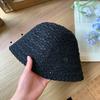 Straw hat women's new summer models show face small seaside bucket hat sunshade versatile bucket hat outing basin hat