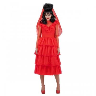 Beetlejuice Conjunto de fantasia de noiva Lydia Deetz para mulheres/senhoras