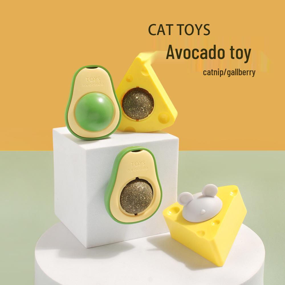 Avocado Rotating Catnip Ball Toy for Cats