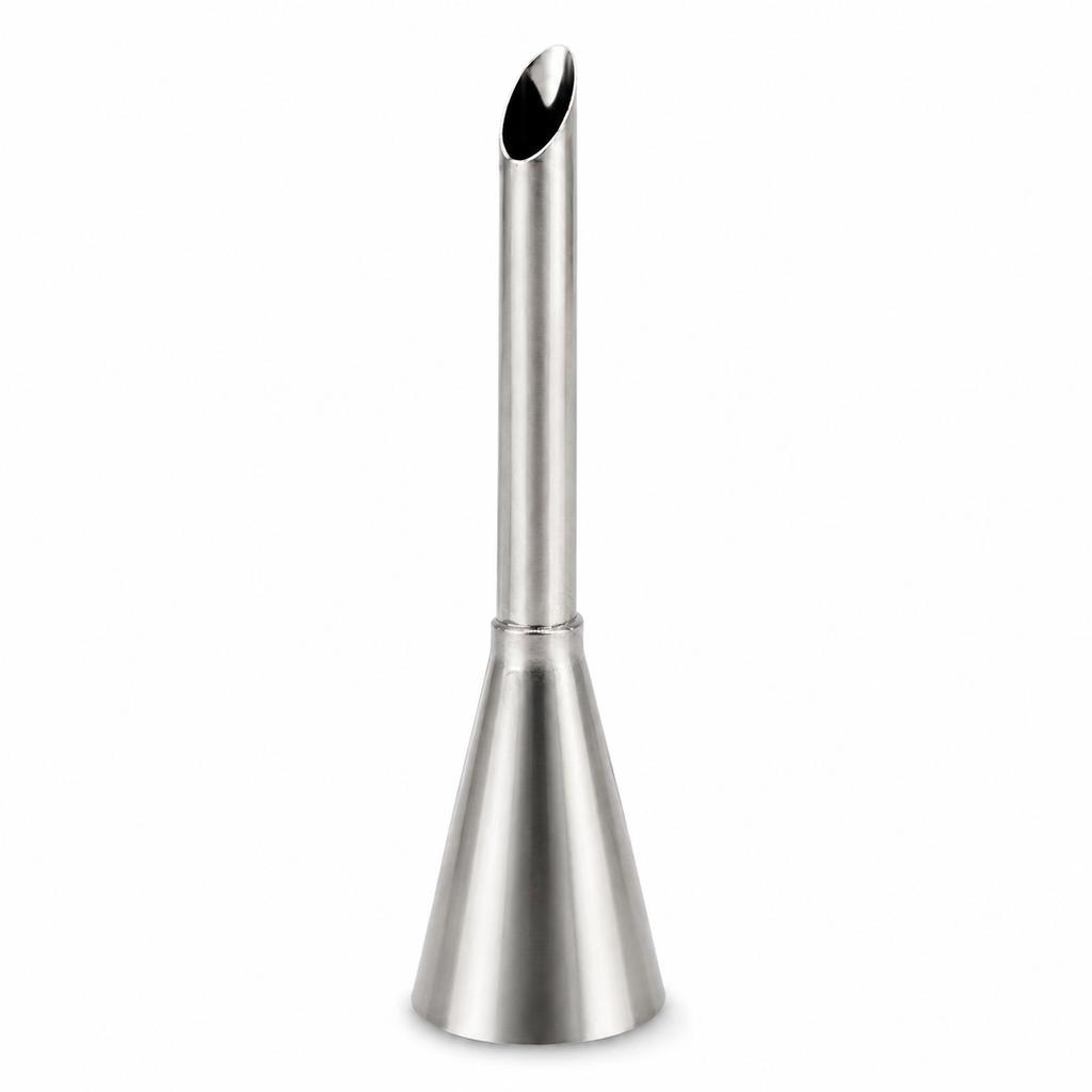 Cream Puff Filling Nozzle 304 Stainless Steel Slanted Oval Piping Tip Baking Tool for Pastry Bag, Cupcakes, Tarts, Donuts