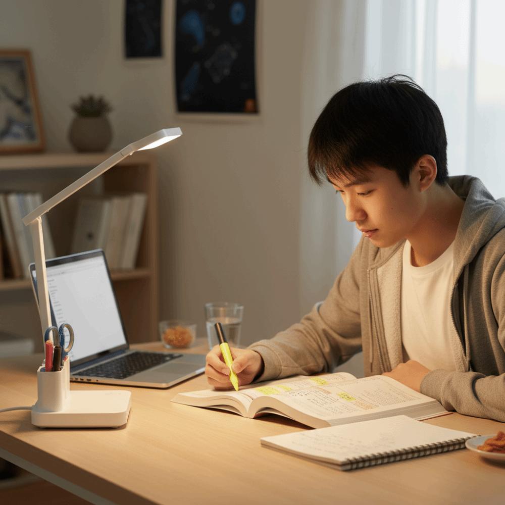 Touch Control Dimmable Table Lamp Eye Protection Foldable Reading Light Desk Lamp  Bedside Use