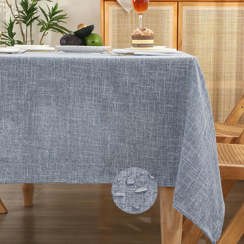 Cotton linen Waterproof Tablecloth Green Table Vintage Dining Table Cover For Christmas kitchen Party Birthday Decor