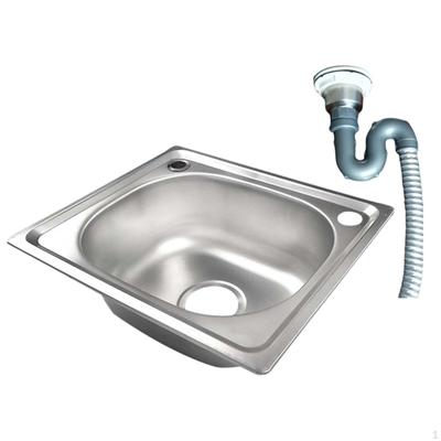 Built-in Stainless Steel Sink, Single Bowl, Quick Draining, Deep Bowl with Strainer Hose for