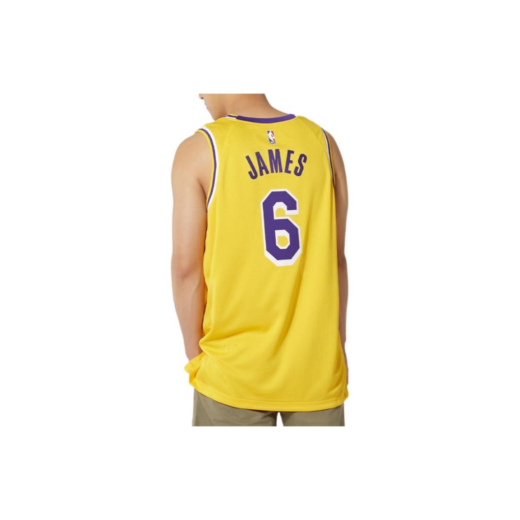 Nike xNBA Lakers  LeBron James No. 6 Jersey  Unisex  Yellow