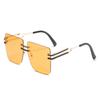 Glasses, Personalized Large-Frame Painted Double-Beam Square Glasses, Personalized Frameless Sunglasses For Women