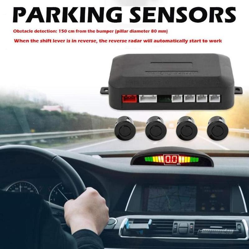 Car Parking Sensor System for 24V Vehicles, Buses Black ABS Backup Monitor Detector Assistant