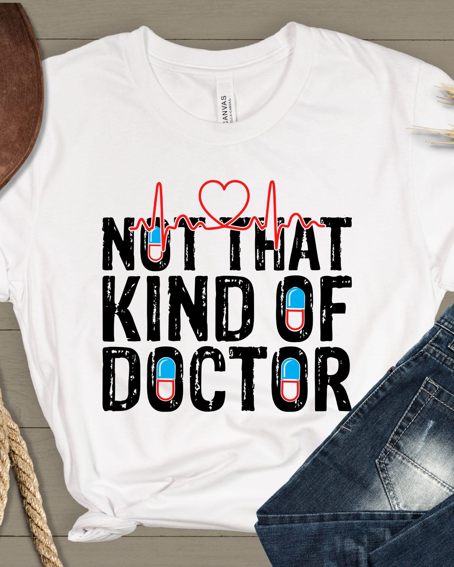 Not That Kind Of Doctor T-Shirt | Nurse EMT Paramedic Heartbeat Graphic, 8 colors 2XL