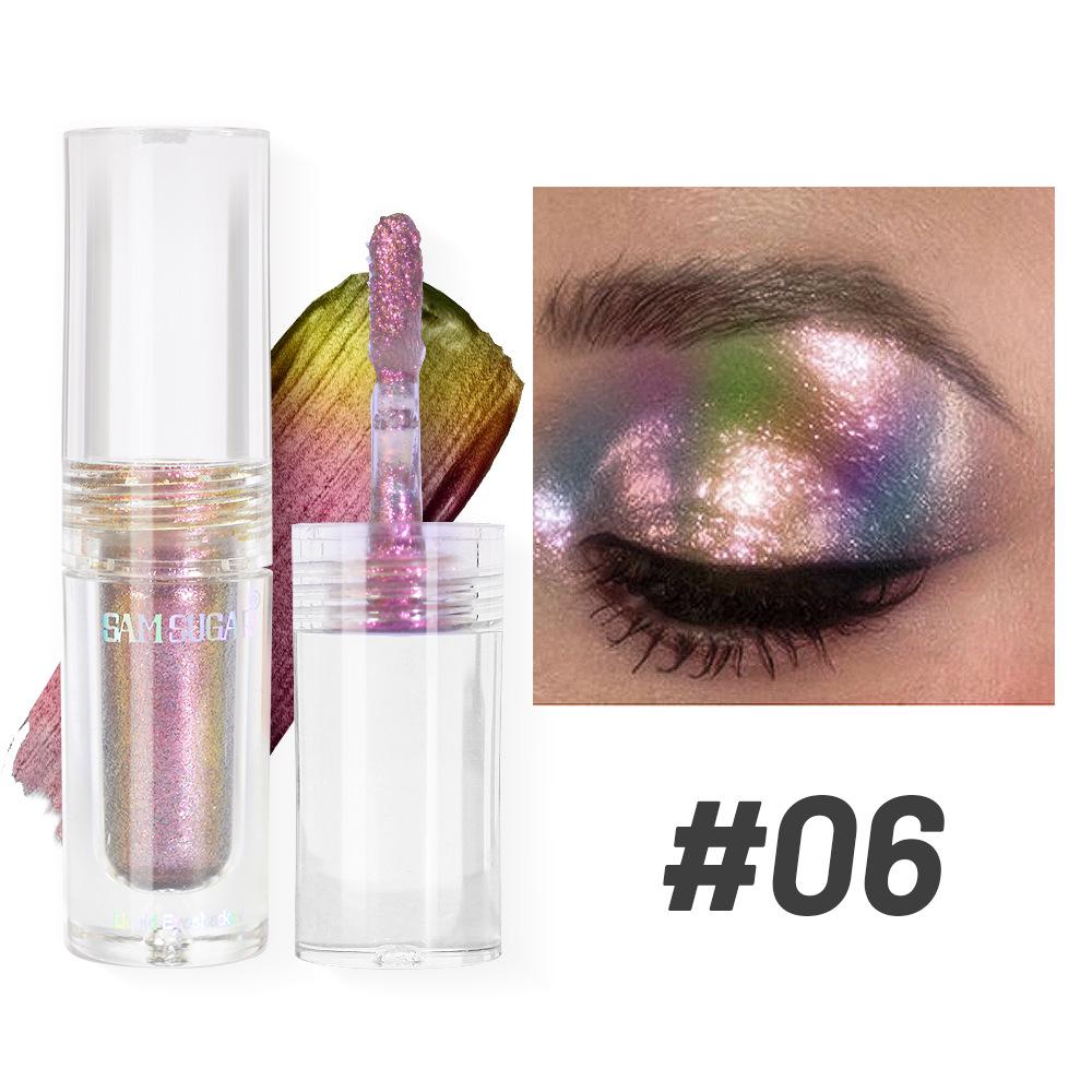 

SAM SUGAR Многофункциональные жидкие тени для век Хамелеон Жемчужные Водостойкие Хайлайтер Осветляющие Мелкий Шиммер Фестивальный Сценический Макияж